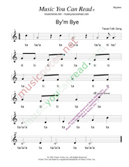 Click to Enlarge: "By'm Bye" Rhythm Format