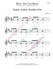 Click to enlarge: "Engine, Engine, Number Nine" Beats Format
