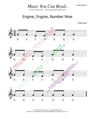 Click to Enlarge: "Engine, Engine, Number Nine" Letter Names Format