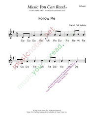 Click to Enlarge: "Follow Me" Solfeggio Format