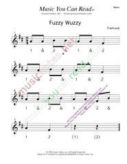 Click to enlarge: "Fuzzy Wuzzy" Beats Format