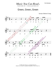 Click to Enlarge: "Green, Green, Green" Pitch Number Format