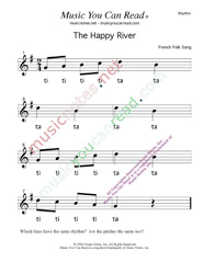 Click to Enlarge: "The Happy River" Rhythm Format" Rhythm Format