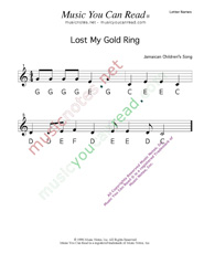 Click to Enlarge: "Lost My Gold Ring" Letter Names Format