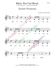 Click to Enlarge: "Sweet Potatoes" Rhythm Format