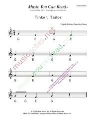Click to Enlarge: "Tinker, Taylor" Letter Names Format