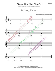 Click to Enlarge: "Tinker, Taylor" Rhythm Format