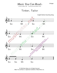 Click to Enlarge: "Tinker, Taylor" Solfeggio Format