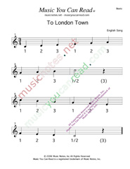 Click to enlarge: "To London Town" Beats Format