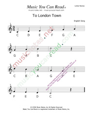Click to Enlarge: "To London Town" Letter Names Format