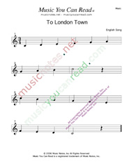 "To London Town" Music Format