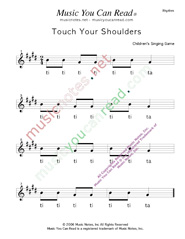 Click to Enlarge: "Touch Your Shoulders" Rhythm Format