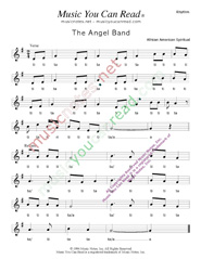 Click to Enlarge: "The Angel Band" Rhythm Format