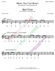 Click to Enlarge: "Bed Time" Pitch Number Format