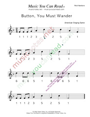 Click to Enlarge: "Button You Must Wander" Pitch Number Format