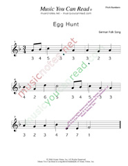 Click to Enlarge: "Egg Hunt" Pitch Number Format