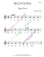 Click to Enlarge: "Egg Hunt" Rhythm Format