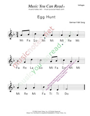 Click to Enlarge: "Egg Hunt" Solfeggio Format