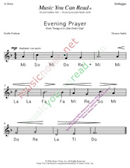 Click to Enlarge: "Evening Prayer" Solfeggio Format