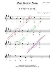Click to Enlarge: "Fishpole Song" Pitch Number Format
