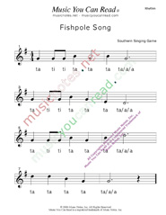 Click to Enlarge: "Fishpole Song" Rhythm Format