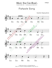 Click to Enlarge: "Fishpole Song" Solfeggio Format