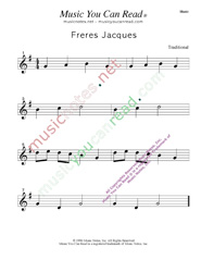 "Freres Jacues" Music Format