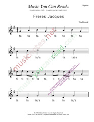 Click to Enlarge: "Freres Jacues" Rhythm Format