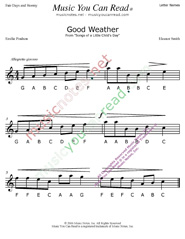 Click to Enlarge: "Good Weather" Letter Names Format