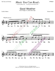 Click to Enlarge: "Good Weather" Solfeggio Format