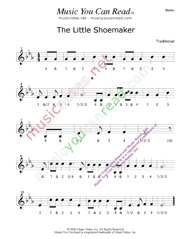 Click to enlarge: "The Little Shoemaker" Beats Format