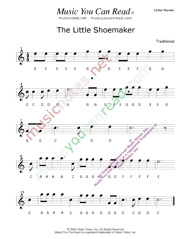 Click to Enlarge: "The Little Shoemaker" Letter Names Format