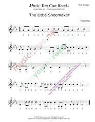 Click to Enlarge: "The Little Shoemaker" Pitch Number Format