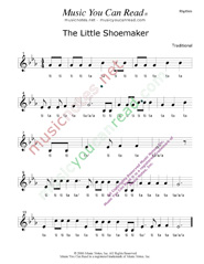 Click to Enlarge: "The Little Shoemaker" Rhythm Format