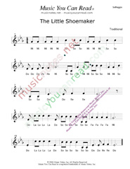 Click to Enlarge: "The Little Shoemaker" Solfeggio Format