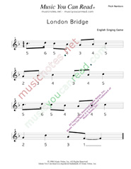 Click to Enlarge: "London Bridge" Pitch Number Format