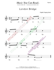 Click to Enlarge: "London Bridge" Rhythm Format