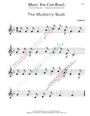 "The Mulberry Bush" Music Format