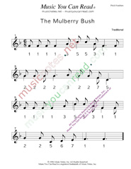 "The Mulberry Bush" Pitch Numbers Format