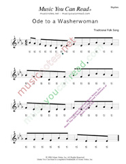 Click to Enlarge: "Ode to a Washerwoman" Rhythm Format