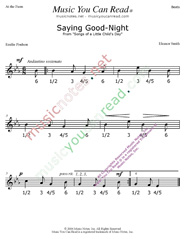 Click to enlarge: "Saying Good Night" Beats Format