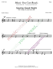 "Saying Good Night" Music Format