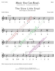 Click to enlarge: "The Slow Little Snail" Beats Format