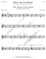 "The Slow Little Snail" Music Format