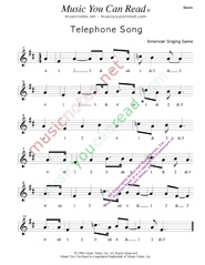 Click to enlarge: "Telephone Song," Beats Format