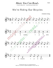 Click to enlarge: "We're Riding Our Bicycles" Beats Format