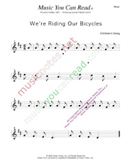 "We're Riding Our Bicycles" Music Format