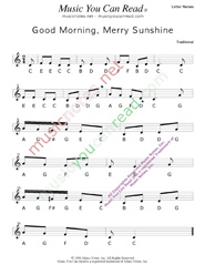 Click to Enlarge: "Good Morning, Merry Sunshine" Letter Names Format