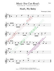 "Hush My Baby" Music Format