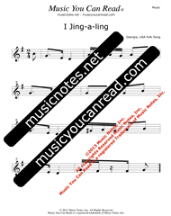 "I Jing-a-ling" Music Format